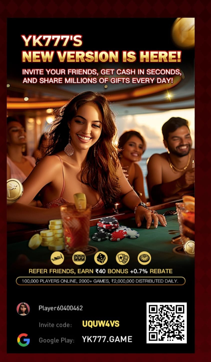 “Gaming promotional poster with woman holding cards and casino-themed graphics and play casino.