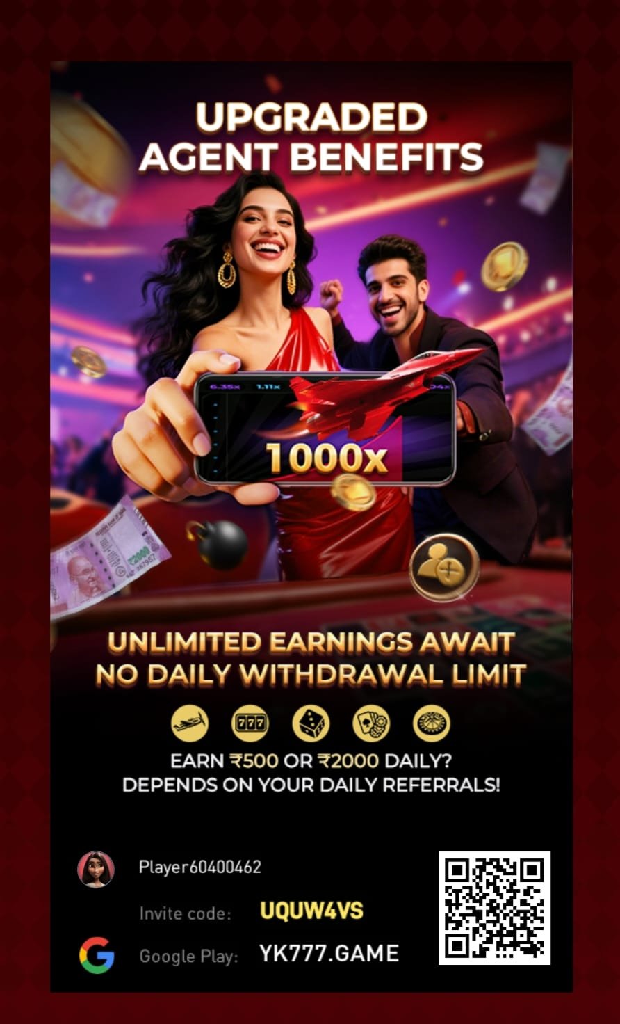 Gaming Promotion Poster – withdrawal theme.