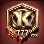 YK777 golden logo icon for gaming website